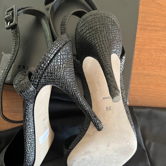 Alexander Wang Lovisa Black Snakeskin Heels - Picture 5 of 5